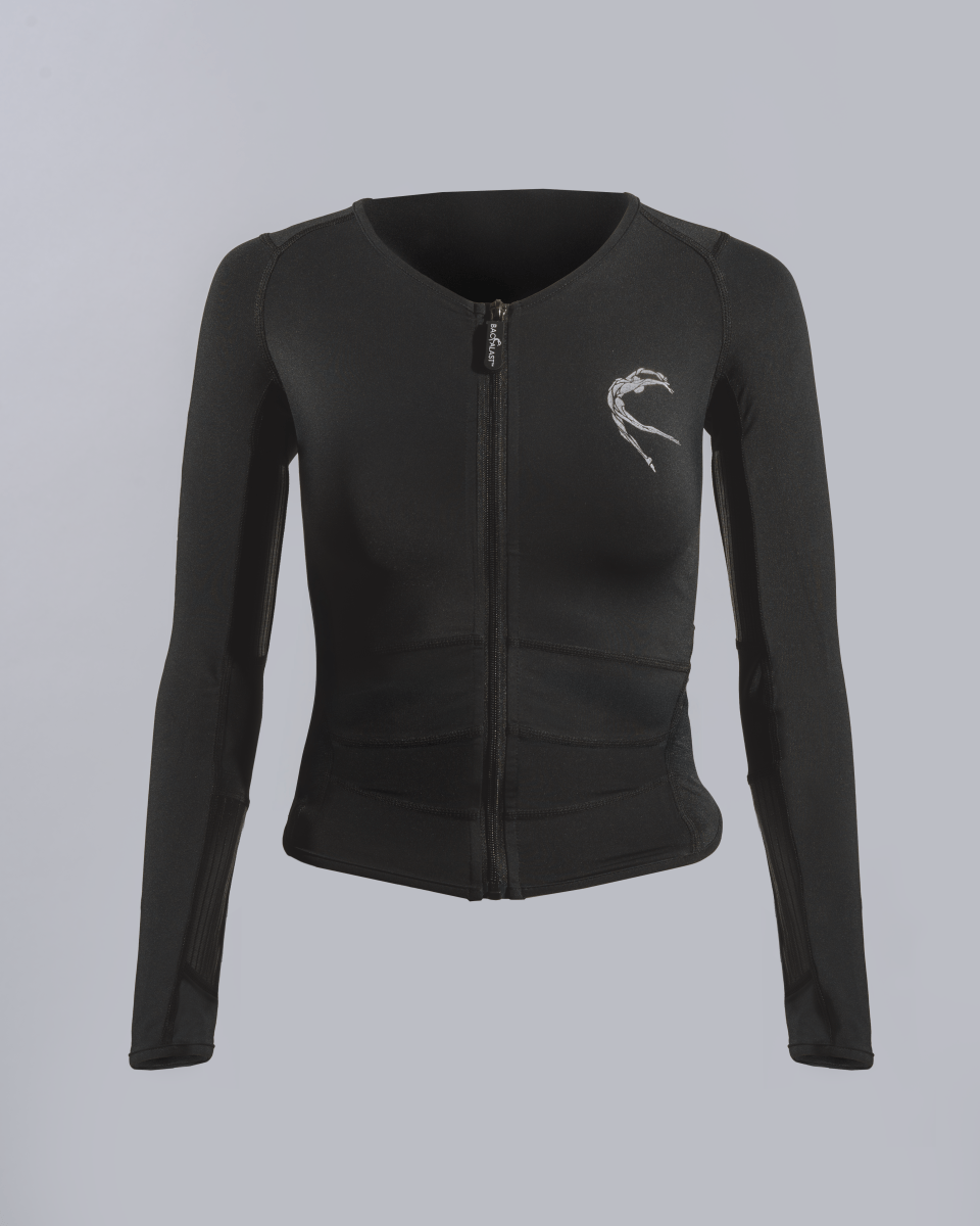 Backalast compression jacket for posture support front view